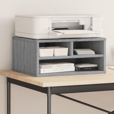 VidaXL Printerkastje 49x40x22,5 cm bewerkt hout grijs sonoma eiken VidaXL Printerkastje 49x40x22,5 cm bewerkt hout grijs sonoma eiken
