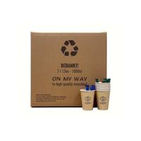 On My Way Recycle doos voor 1.000 koffiebekers incl. rasters & zak (10 stuks) - thumbnail