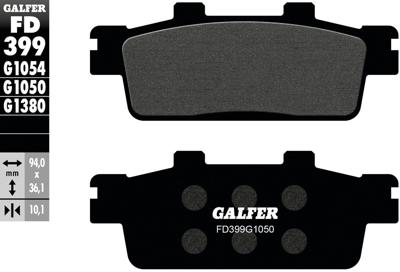GALFER remblokken "fd399" brake pad fd399 g1050 organic scooter