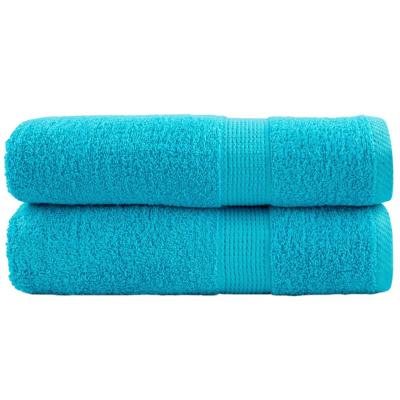 VidaXL Badhanddoeken solund 2 st 600 g/m² 70x140 cm turquoise VidaXL Badhanddoeken solund 2 st 600 g/m² 70x140 cm turquoise