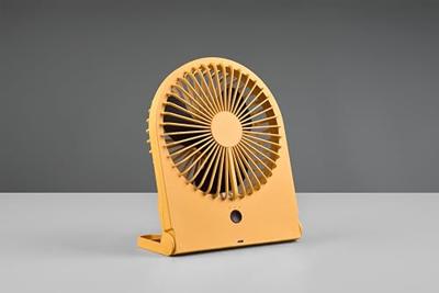 Trio Leuchten Tafelventilator Breezy H 23 cm oplaadbaar geel