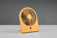 Trio Leuchten Tafelventilator Breezy H 23 cm oplaadbaar geel - thumbnail