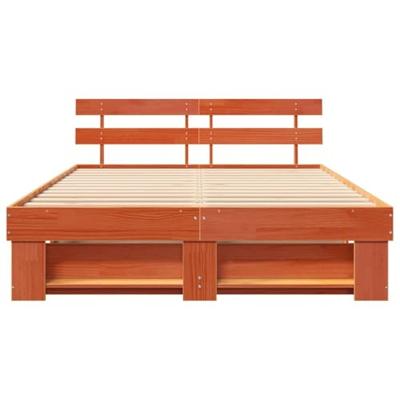 Bedframe Wasbruin 150 x 200 cm Massief grenenhout Bedframe Wasbruin 150 x 200 cm Massief grenenhout