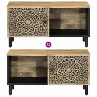 Salontafel 80x50x40 cm massief mangohout - thumbnail