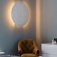 Wandlamp wit rond &apos;Colby&apos; By Rydens e14 fitting design 70 cm - thumbnail