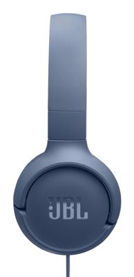 JBL Tune 520C Comfort Fit bedrade on-ear koptelefoon met microfoon, JBL Pure Bass-geluid, EQ-presets, USB-C-connectiviteit, opvouwbaar ontwerp en knoopresistente kabel, blauw