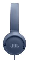 JBL Tune 520C Comfort Fit bedrade on-ear koptelefoon met microfoon, JBL Pure Bass-geluid, EQ-presets, USB-C-connectiviteit, opvouwbaar ontwerp en knoopresistente kabel, blauw - thumbnail