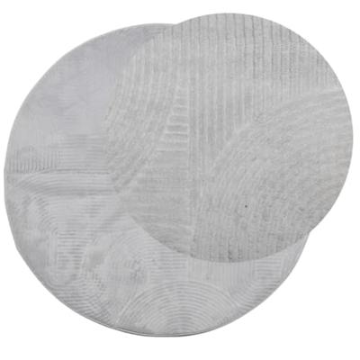 VidaXL Vloerkleed iza laagpolig scandinavisch ø 100 cm grijs