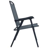 Tuinstoelen inklapbaar 2 st textileen grijs - thumbnail