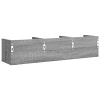 Wandkasten 2 st 75x18x16,5 cm bewerkt hout grijs sonoma eiken - thumbnail