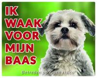 Shih Tzu Waakbord - Ik waak voor mijn baas - thumbnail