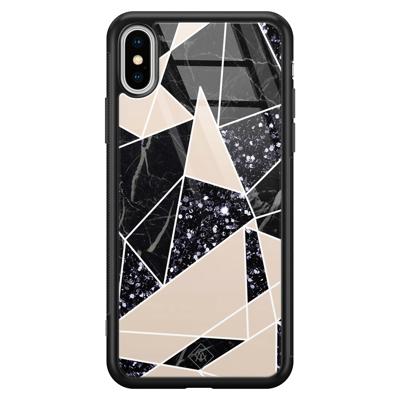 iPhone XS Max glazen hardcase - Abstract painted