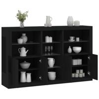 Dressoir met LED-verlichting 162x37x100 cm zwart - thumbnail