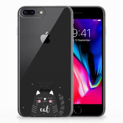 Apple iPhone 7 Plus | 8 Plus Telefoonhoesje met Naam Cat Good Day Apple iPhone 7 Plus | 8 Plus Telefoonhoesje met Naam Cat Good Day