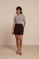 Luna ssl stripe pullover - off white/espresso - 13060 - thumbnail