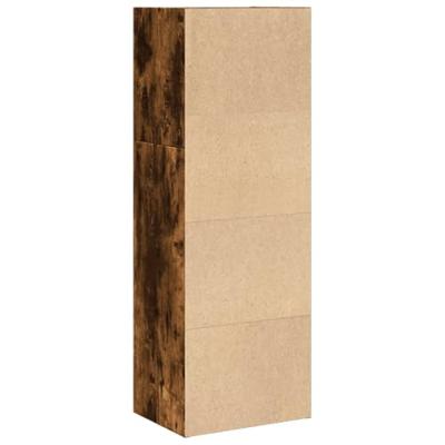 Boekenkast 40x30x114 cm bewerkt hout gerookt eikenkleurig