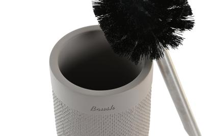 Toiletborstel DKD Home Decor 10 x 10 x 37 cm Grijs Cement Roestvrij staal