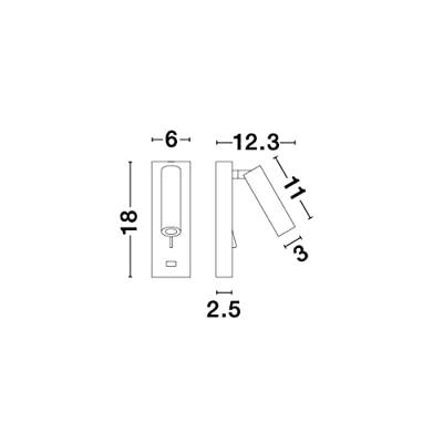 Lyora BedlampjeFuse zwart met usb - 9170102