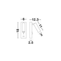 Lyora BedlampjeFuse zwart met usb - 9170102 - thumbnail