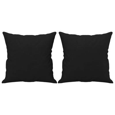 VidaXL Sierkussens 2 st 40x40 cm microvezelstof zwart VidaXL Sierkussens 2 st 40x40 cm microvezelstof zwart
