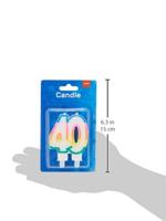 40 Jaar Glitterkaarsjes met 2 houders - thumbnail
