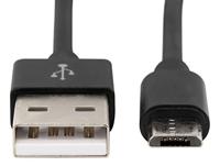 ANSMANN Micro-USB data- en laadkabel, zeer flexibele kabel van TPE-kunststof met gespoten trekontlasting, voor smartphones, tablets, gameconsoles, camera's, powerbanks, etc., lengte 200 cm - thumbnail