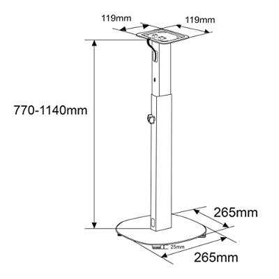 Nedis SPMT5760BK Speakerstandaard Sonos One Sl/One SL/Sonos Play:1 Zwart Nedis SPMT5760BK Speakerstandaard Sonos One Sl/One SL/Sonos Play:1 Zwart