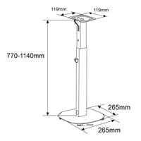 Nedis SPMT5760BK Speakerstandaard Sonos One Sl/One SL/Sonos Play:1 Zwart - thumbnail