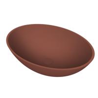 Arcqua Prince waskom - opbouw - ovaal - 49x34cm - mat terracotta WAS758303 - thumbnail