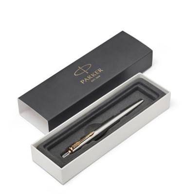 Parker Jotter balpen staal GT in geschenkverpakking Parker Jotter balpen staal GT in geschenkverpakking