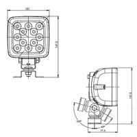 WAS Werkschijnwerper 12 V, 24 V W82 692.4 Verreikend licht (b x h x d) 101 x 148 x 78 mm 2000 lm - thumbnail