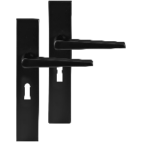 Differnz | Rotterdam deurkruk | vierkant schild | sleutel 56 mm | zwart - thumbnail