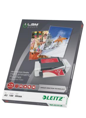 Leitz UDT lamineerhoes ft A3, 350 micron (2 x 175 micron), pak van 100 stuks