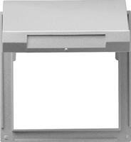 Gira TX 44 Overgangsplaat met klapdeksel aluminium - thumbnail