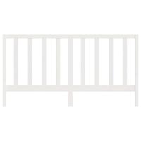 Hoofdbord 206x4x100 cm massief grenenhout wit - thumbnail