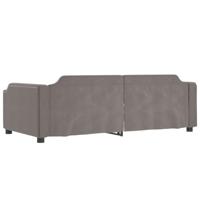 Slaapbank met onderschuifbed en lades 100x200 cm stof taupe - thumbnail