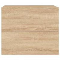 Nachtkastje met LED's wandgemonteerd sonoma eikenkleurig - thumbnail