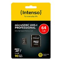 Intenso Professional microSDXC-kaart 64 GB Class 10, UHS-I Incl. SD-adapter - thumbnail