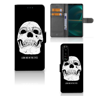 Telefoonhoesje met Naam Sony Xperia 5III Skull Eyes Telefoonhoesje met Naam Sony Xperia 5III Skull Eyes