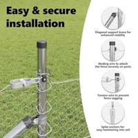 VidaXL Afrasteringspaal zilver 25 x 0,8 m (25 mm gaas) staal - thumbnail