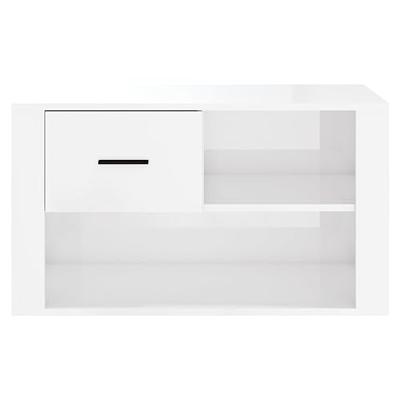 VidaXL Schoenenkast 80x35x45 cm bewerkt hout hoogglans wit