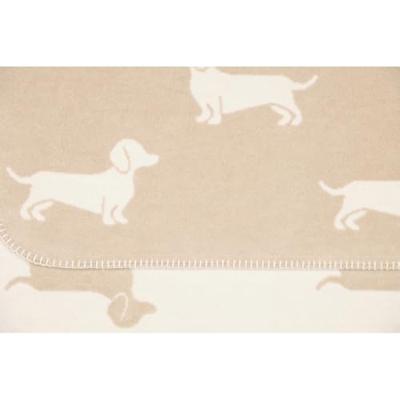 Cawö Cawö We love dogs 62460 Woonplaid 150x200 natur/beige