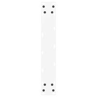 Bartafelpoten 2 st U-vormig 40x(100-101) cm staal wit - thumbnail