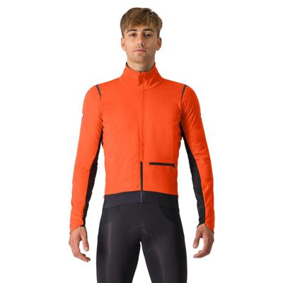 Castelli Alpha Doppio RoS lange mouw fietsjack brilliant orange/black reflex heren L Castelli Alpha Doppio RoS lange mouw fietsjack brilliant orange/black reflex heren L