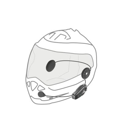 INTERPHONE helm communicatie systeem "u-com 8 r" com. system helmet u-com8r singlekit
