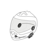 INTERPHONE helm communicatie systeem "u-com 8 r" com. system helmet u-com8r singlekit - thumbnail