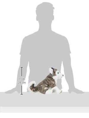 Wild Republic knuffel husky junior 30 cm pluche wit/grijs Wild Republic knuffel husky junior 30 cm pluche wit/grijs