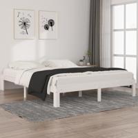 Bedframe massief grenenhout wit 160x200 cm - thumbnail