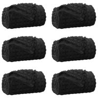 VidaXL Kleden 6 pcs zwart 240 x 220 cm fleece - thumbnail