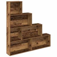 Boekenkast 157x24x160 cm bewerkt hout oud houtkleurig - thumbnail